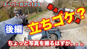 【モトブログ】＃222 後編　スーパーカブC125 【立ちゴケ？置きゴケ？】奈良散歩　ちょっと写真撮りたかっただけなのに。。。あぁぁぁぁぁ！！！