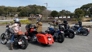 【ハーレーツーリング】女子6台で佐賀の牡蠣小屋まで【モトブログ】【前編】