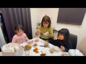 【日常】4人家族の休日！ケンタッキー！焼飯！唐揚げ！ニンニク！阪神！