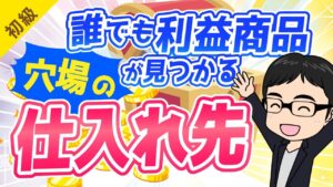 【初心者必見】誰でも利益商品が100%見つかる仕入れ先をご紹介！
