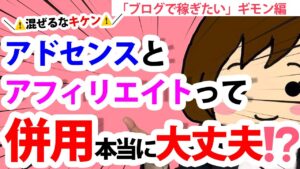 #１１　ブログでグーグルアドセンスとアフィリエイト（ASP、楽天、Amazonアソシエイト）の併用はできる？月100万円ブロガーが詳しく解説するよ