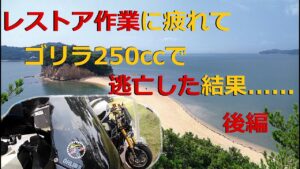[モトブログ] レストア作業に疲れてゴリラ250ccとハーレーで愛の逃避行....... 後編