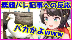 まとめブログで素顔バレ記事を読んだ大空スバルの反応【ホロライブ切り抜き】