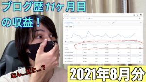 ブログ歴11ヶ月目の収益【2021年8月分】
